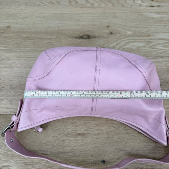 Coach Vintage Y2K Soho Hobo Crescent Bag Purse Light Pink Small Shoulder Top Zip - Picture 12 of 13